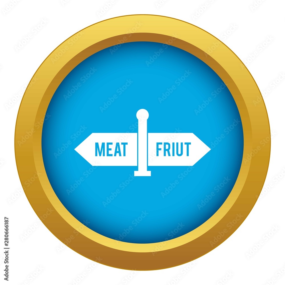 Department signs in the supermarket icon blue vector isolated on white background for any design Department signs in the supermarket icon blue vector isolated on white background for any design