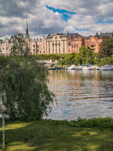 Photography view of the river in stockholm sweden