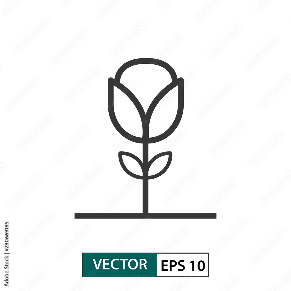 Flower / Rose icon. Outline style. Vector illustration EPS 10 Flower / Rose icon. Outline style. Vector illustration EPS 10