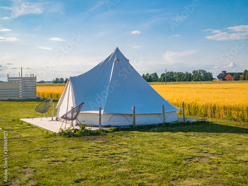 tent in the forest