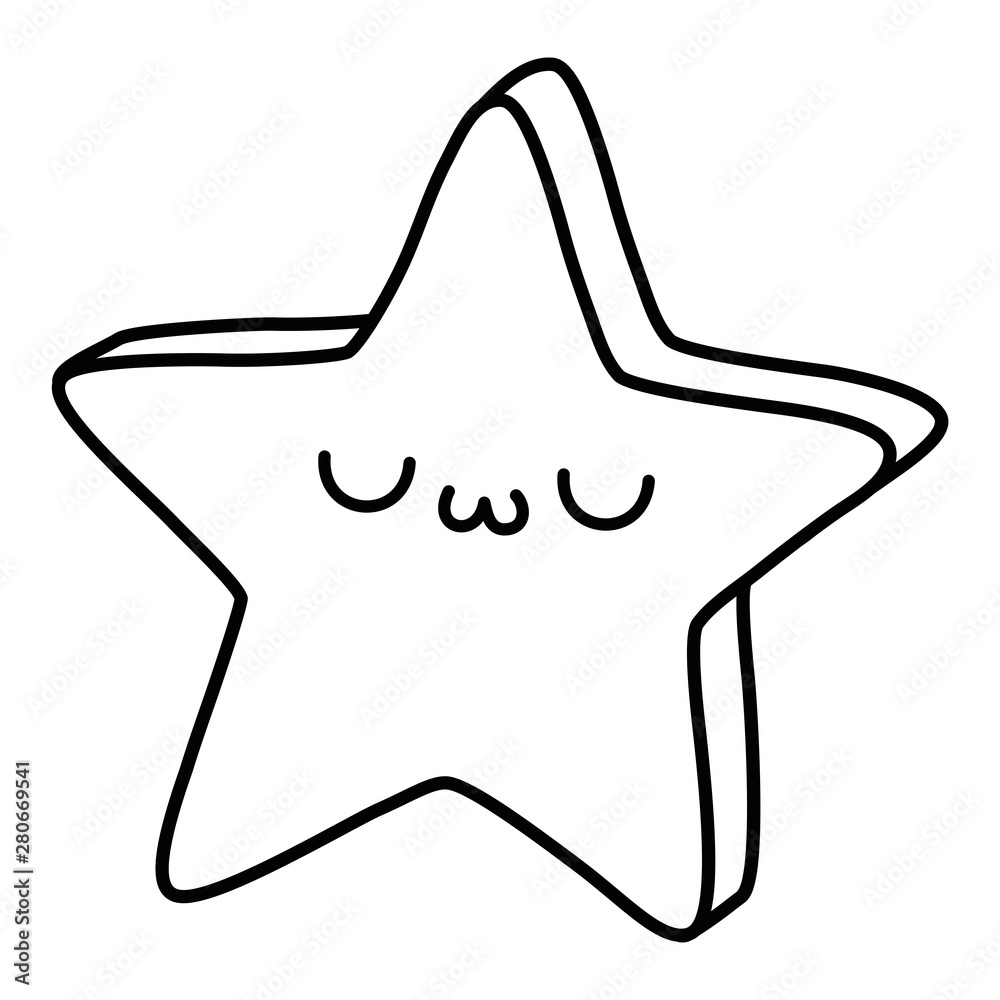 Kawaii of star cartoon design Kawaii of star cartoon design