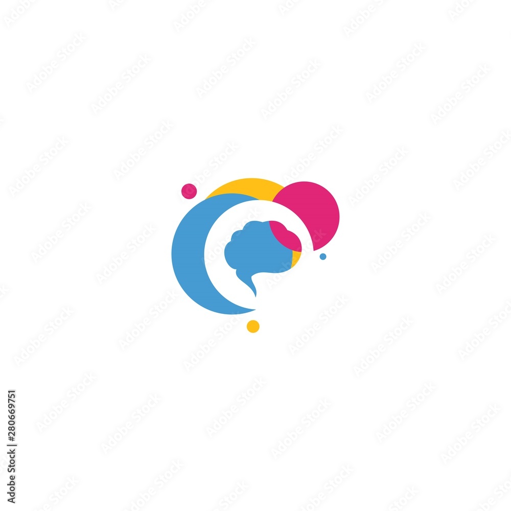 Colorful Brain Logo Inspirations Template Colorful Brain Logo Inspirations Template