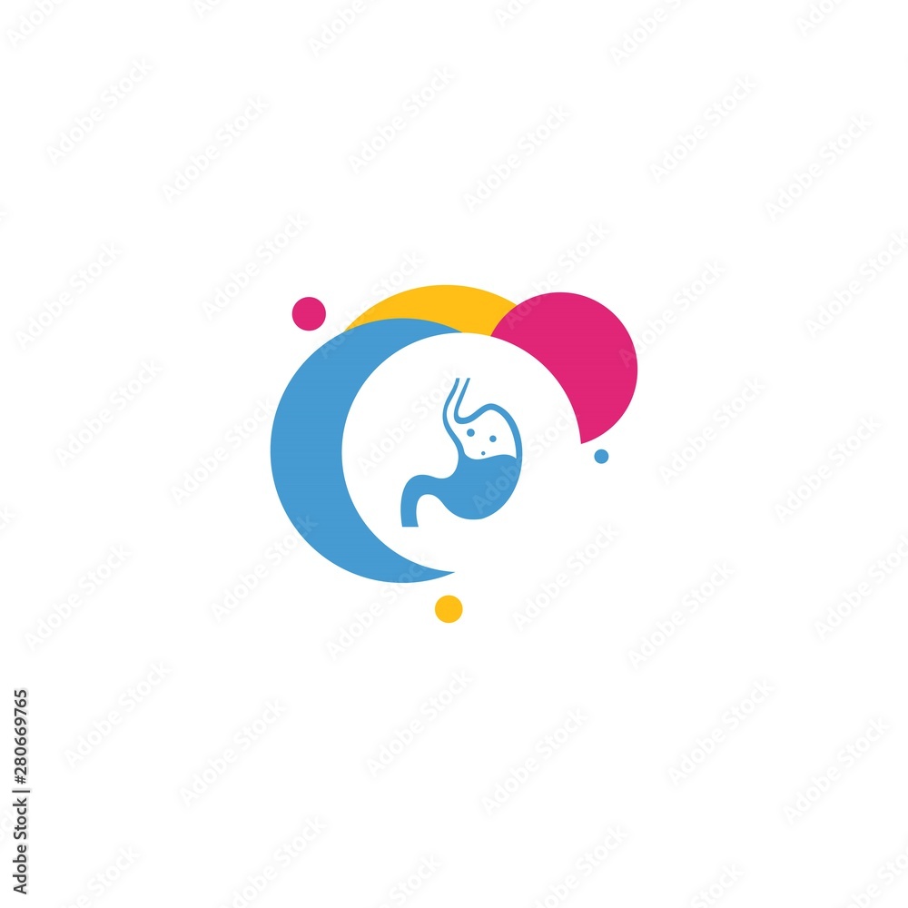 Colorful Stomach Logo Inspiration Template