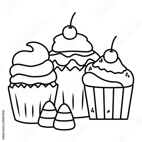 Sweet and delicious muffins design