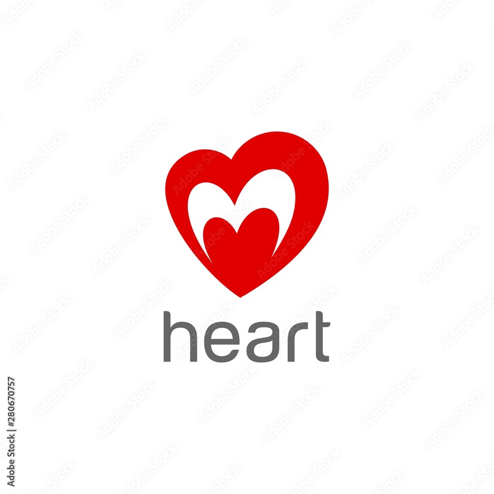 Heart Icon Vector. Perfect Love symbol. Valentine's Day sign, emblem isolated on white background with shadow, Flat style for graphic and web design, logo. 