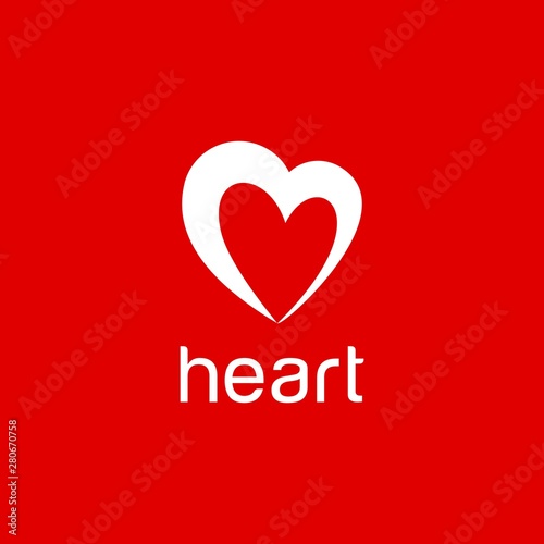 Heart Icon Vector. Perfect Love symbol. Valentine s Day sign  emblem isolated on white background with shadow  Flat style for graphic and web design  logo. 