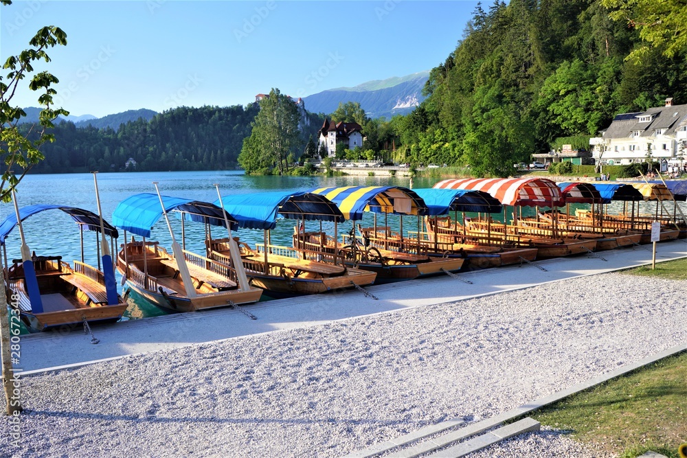 Naklejka premium The Lake Bled in Slovenia