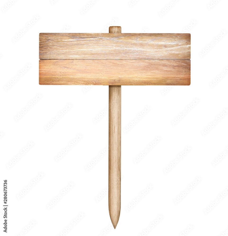 Wooden sign isolated on white Wooden sign isolated on white