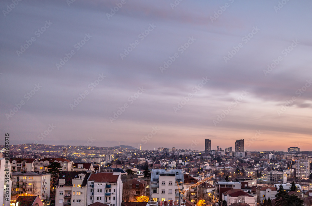 Panorama of city Belgrade capital of Serbia
