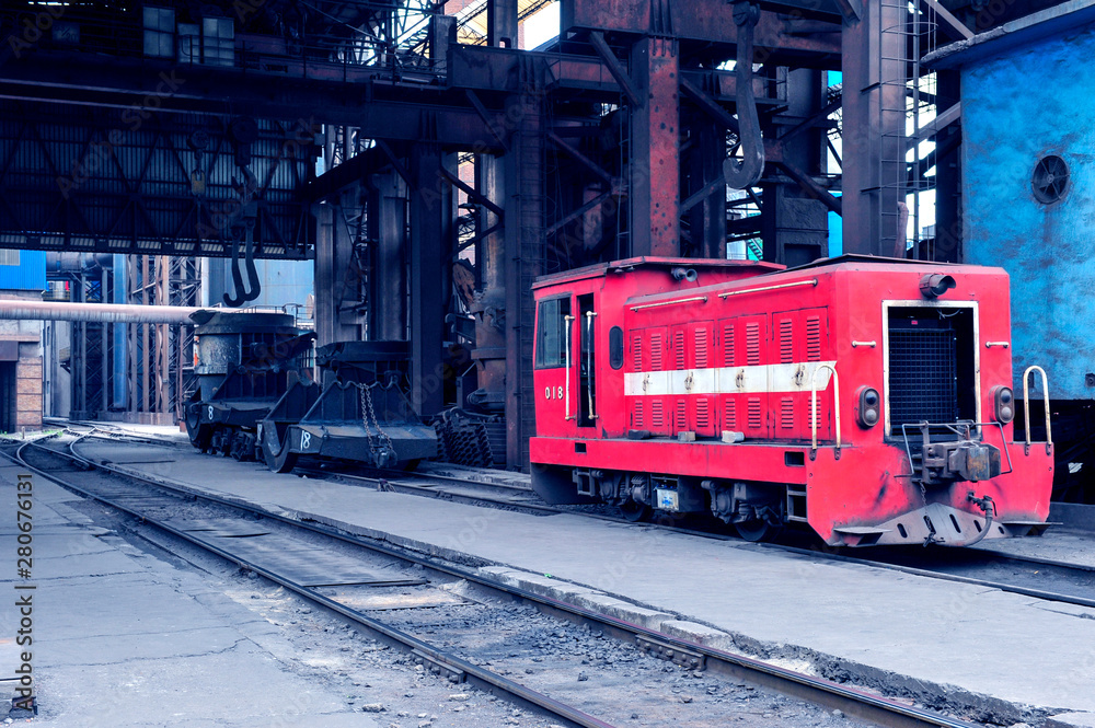 Fototapeta premium The landscape of a steelmaking plant