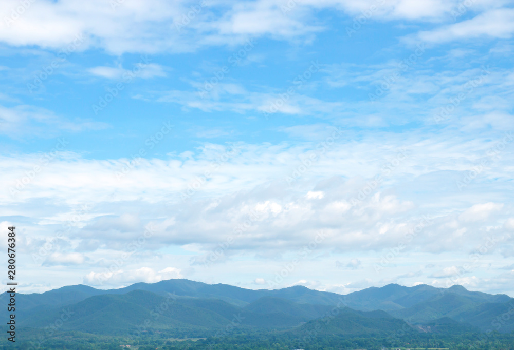 The sky and the valley along the natural landscape The sky and the valley along the natural landscape