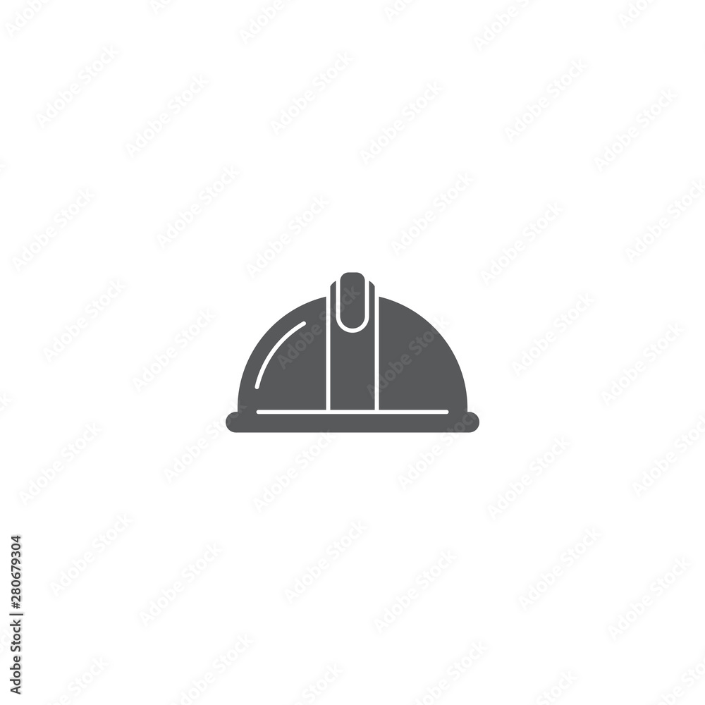 Helmet or hard hat vector icon symbol isolated on white background Helmet or hard hat vector icon symbol isolated on white background