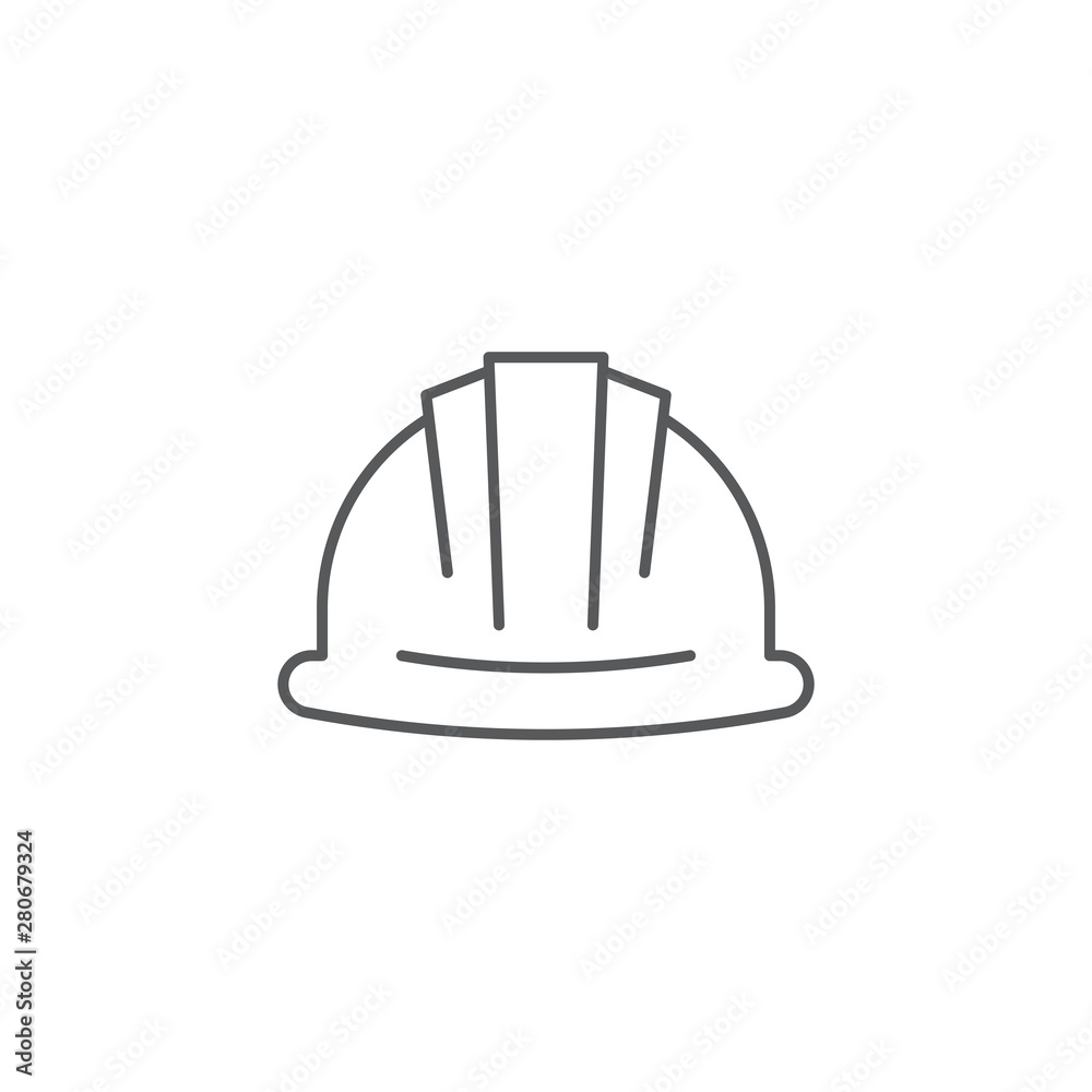 Helmet or hard hat vector icon symbol isolated on white background Helmet or hard hat vector icon symbol isolated on white background