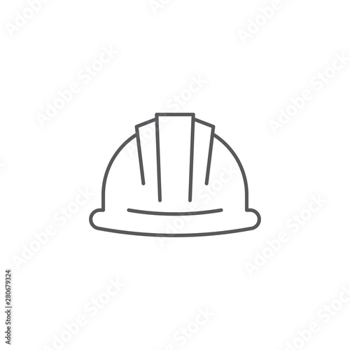 Helmet or hard hat vector icon symbol isolated on white background