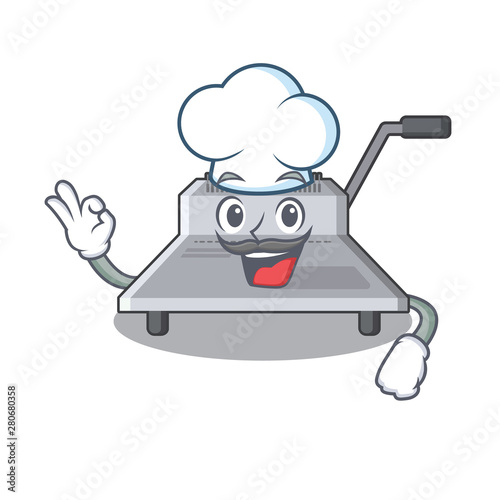 Chef binding machine in the cartoon shape