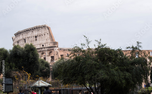 Exterior view of the Roman Colosseum
