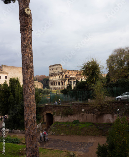 Exterior view of the Roman Colosseum