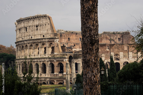 Exterior view of the Roman Colosseum
