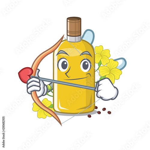 Cupid canola oil isolated with the cartoon