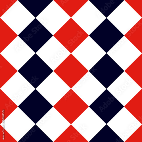 black, red and white checkered seamless pattern. vector