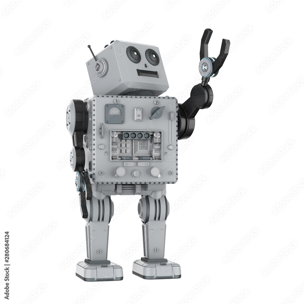 Naklejka premium Robot tin toy