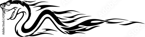 Viper Snake, Abstract Flame Body