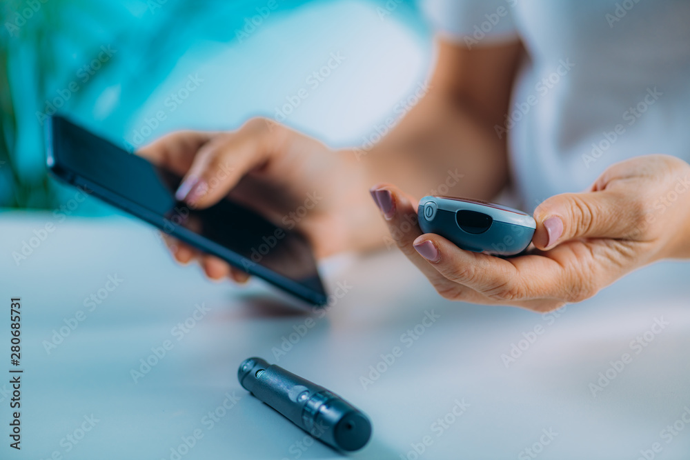 Blood Sugar Testing with Portable Glucometer