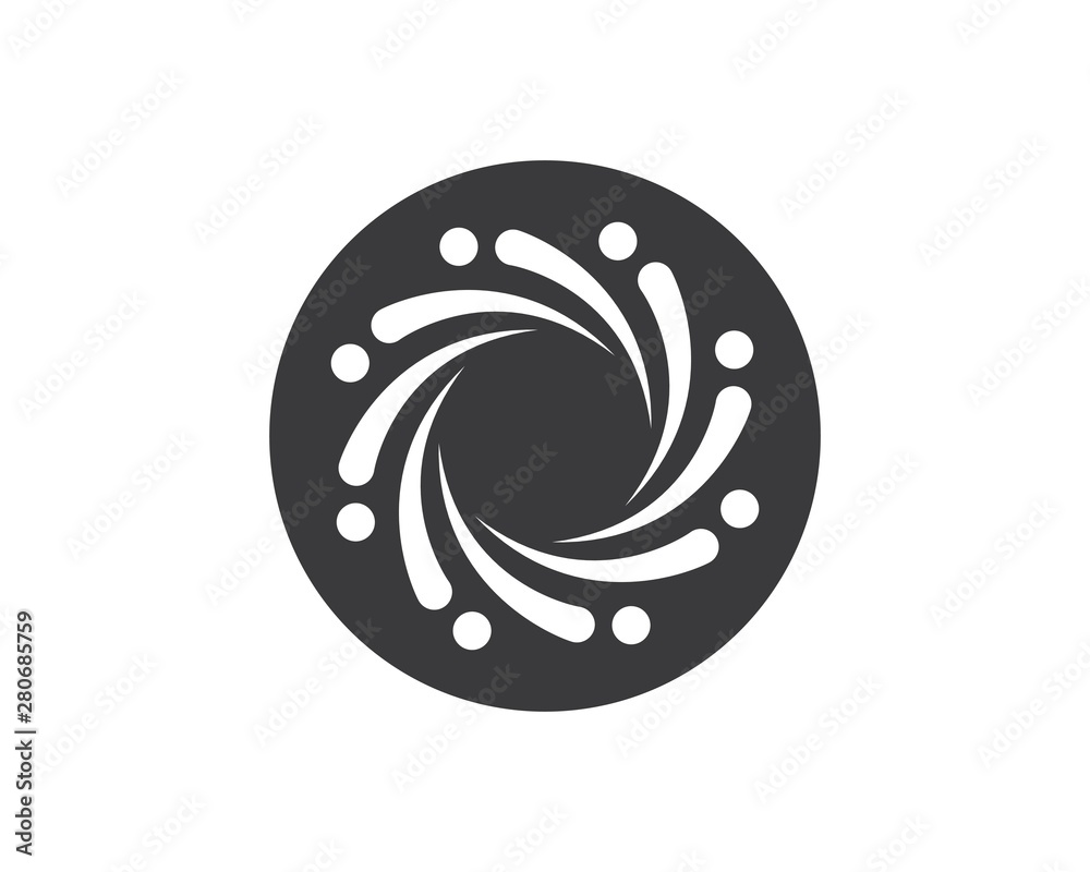 vortex logo icon wave and spiral vector vortex logo icon wave and spiral vector