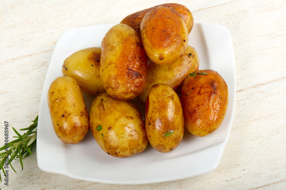 Young baked potato Young baked potato