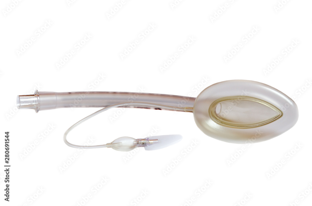 Laryngeal mask on white background Laryngeal mask on white background