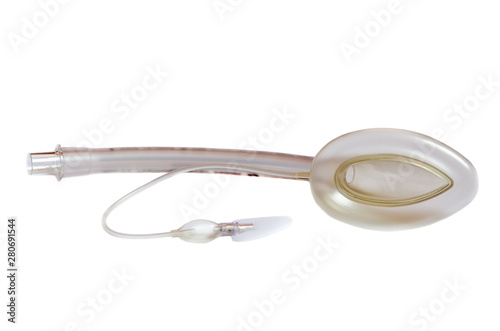 Laryngeal mask on white background