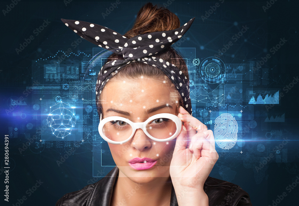 Biometric verification - face and fingerprint detection concept