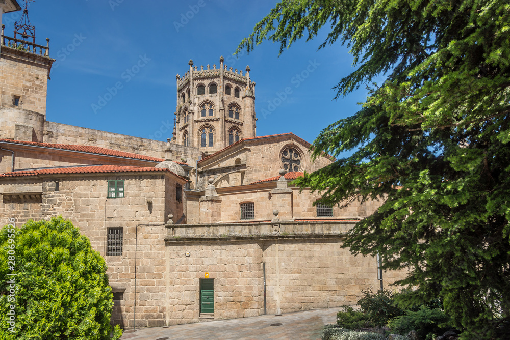 View at the Saint Martin Cathedral of Ourense in Spain