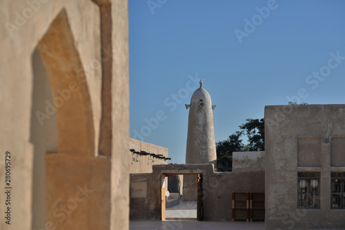 View of the mosque of the Wakrah souq photo