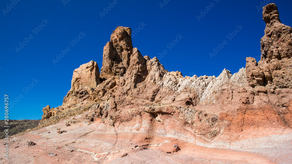 Amazing blue sky and red stones