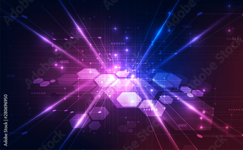Vector Abstract futuristic technology background concept, Illustration high digital
