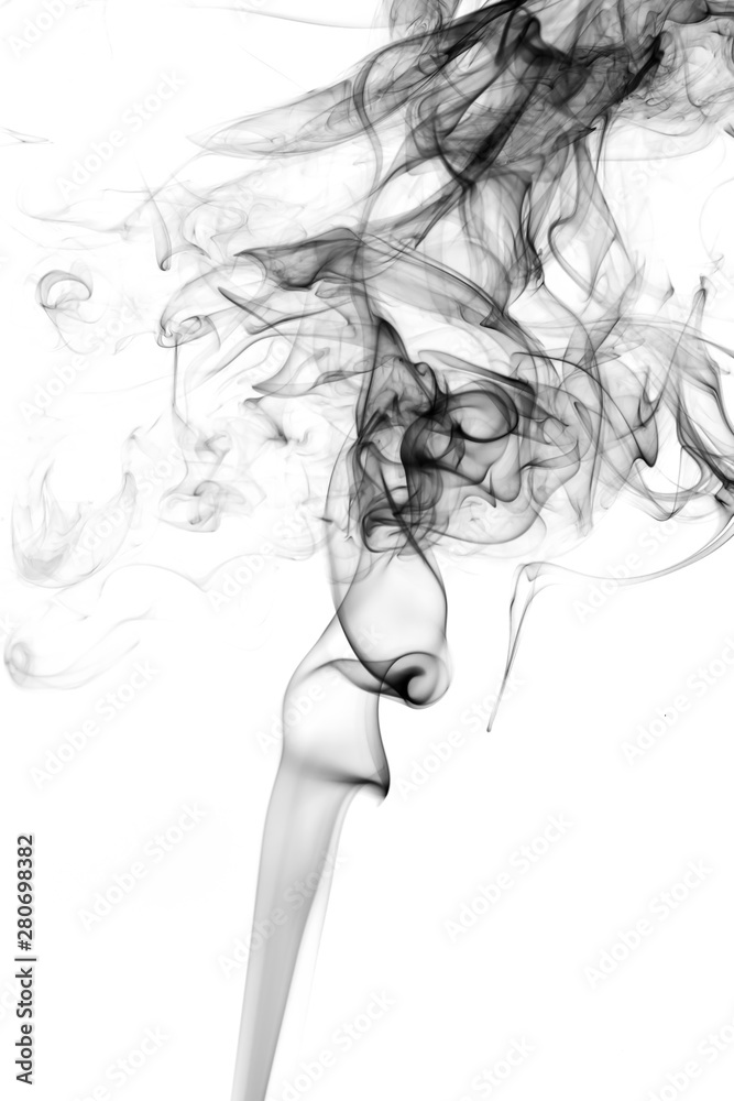 Fototapeta premium Abstract smoke on white background.