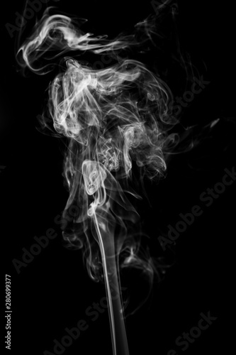 Fototapeta Naklejka Na Ścianę i Meble -  abstract Smoking white. Explosive powder white Smoke on black background.