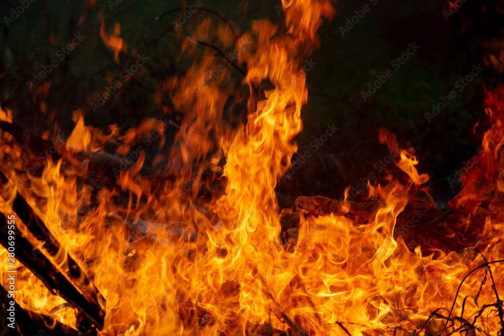 Burning down fire. Last embers and ashes Burning down fire. Last embers and ashes