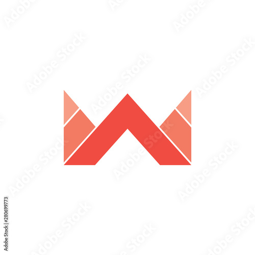 Free Download letter w stripes badge logo vector - GFXLoad