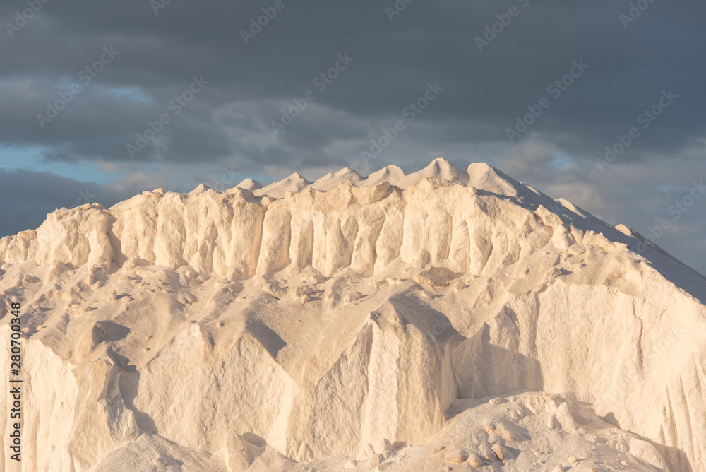 hill of pure salt in evening sun hill of pure salt in evening sun