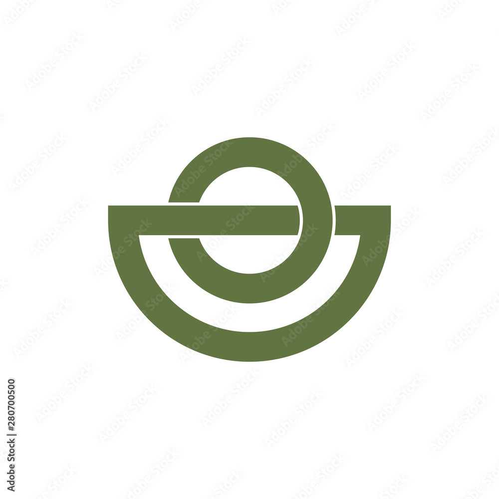 Obraz premium linked circle overlapping abstract logo vector