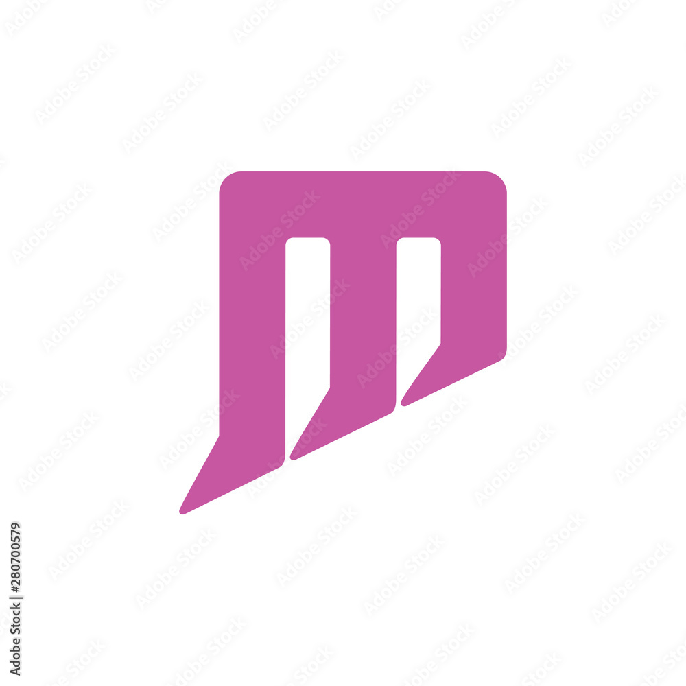 letter m simple movement logo vector letter m simple movement logo vector