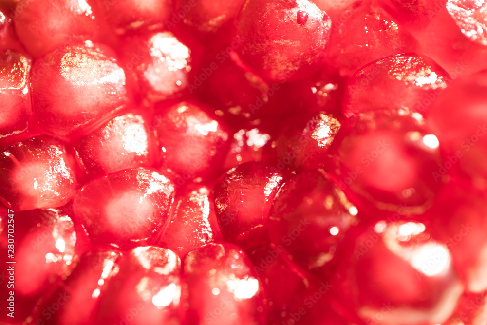 composition of ripe juicy pomegranate, berries pomegranate macro composition of ripe juicy pomegranate, berries pomegranate macro