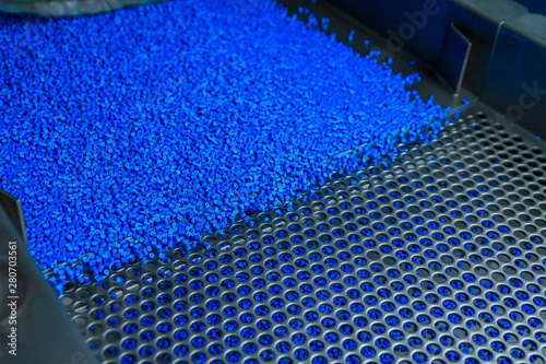 Принти на полотні Colorant for plastics. Pigment in the granules. Polymer beads