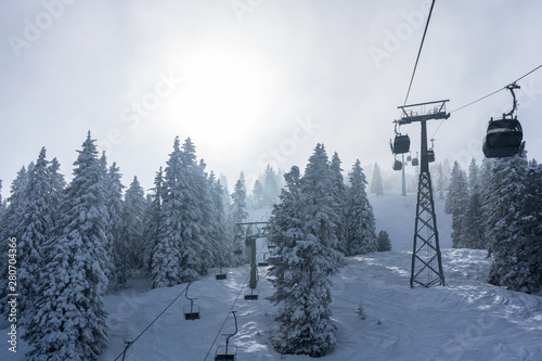 View from the top of a Zillertal skiing trail