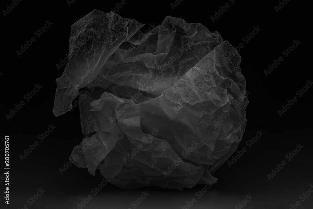 Crumpled sheet of paper