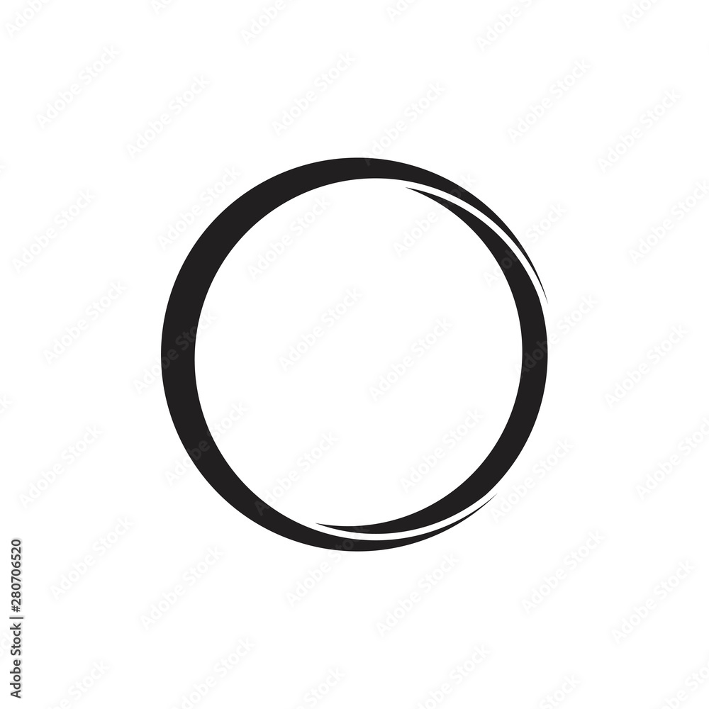 circle geometric ring 3d flat logo vector circle geometric ring 3d flat logo vector