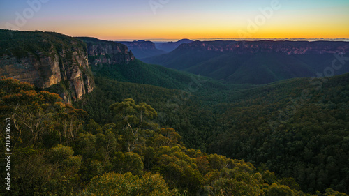 blue hour at govetts leap lookout, blue mountains, australia 46