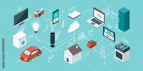 Internet of things and smart home photo